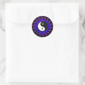 Sticker Rond Bleu Yin Yang Soleil équilibré (Sac)