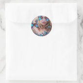 STICKER ROND BLEUE BUTERRFY BEAUTY MAKEUP ARTISTE (Sac)