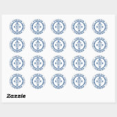 STICKER ROND BLEUE D'ANGLETERRE (Feuille)