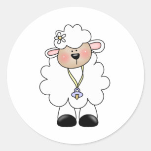 STICKER ROND BLEUE PERSONNALISÉE