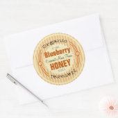 Sticker Rond Bleuet bio - Jar de miel personnalisé (Enveloppe)