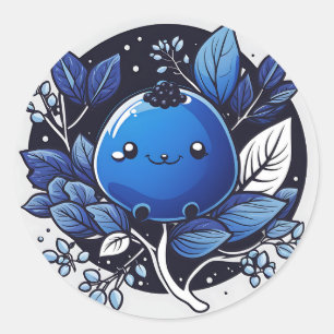 Sticker Rond Bleuet doux d'été