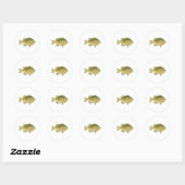 Sticker Rond Bleuet femelle - Brise - Poisson soleil (Feuille)
