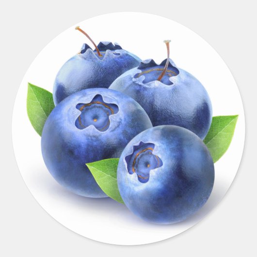 Sticker Rond Bleuets frais (Devant)
