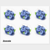 Sticker Rond Bleuets frais (Feuille)