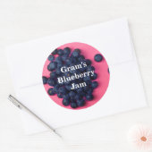 Sticker Rond Bleuets frais Confiture de bleuets sur mesure (Enveloppe)