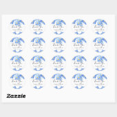 Sticker Rond Bleus de Campagne Forget-Me-Nots (Feuille)