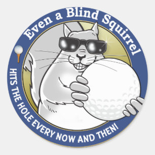 Sticker Rond Blind Squirrel Golf