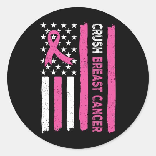 Sticker Rond Bling Pink Ribbon 3 (Devant)