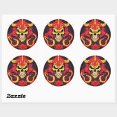 Sticker Rond "Bliss Fleur sauvage" (Feuille)