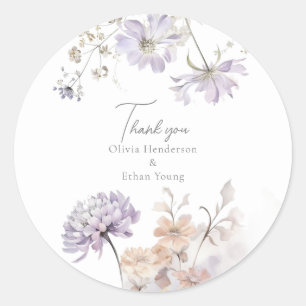 Sticker Rond Bliss - Lilac et Lavender Mariage