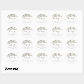 Sticker Rond Blissful Bounty Botanique Mariage Merci (Feuille)