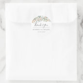 Sticker Rond Blissful Bounty Botanique Mariage Merci (Sac)