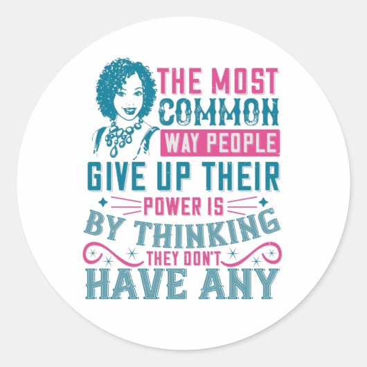 Sticker Rond BLM - N'abandonnez pas le pouvoir (Devant)