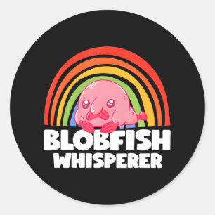 Sticker Rond Blobfish Whisperer Bhall Mélange Amoureux des anim