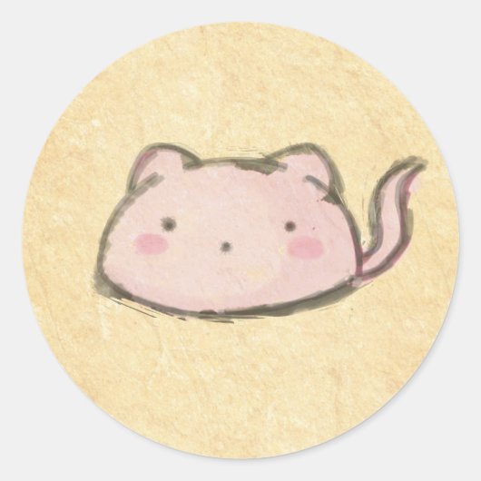 Sticker Rond blobuneko (Devant)