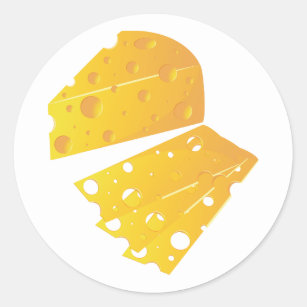Sticker Rond Bloc d'autocollants de fromage