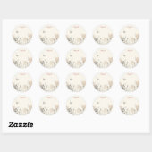 Sticker Rond Bloc-notes orné d'illustrations de plantes sauvage (Feuille)