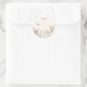 Sticker Rond Bloc-notes orné d'illustrations de plantes sauvage (Sac)