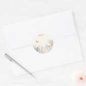 Sticker Rond Bloc-notes orné d'illustrations de plantes sauvage (Enveloppe)