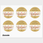 Sticker Rond Blocs bébé, ours et fleurs sauvages (Feuille)