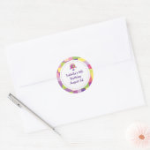 Sticker Rond Blocs de briques de construction pour filles Faveu (Enveloppe)