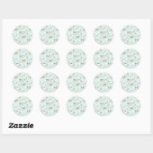 Sticker Rond Blocs de construction - bleu (Feuille)