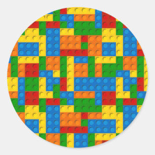 Sticker Rond blocs en plastique coloré