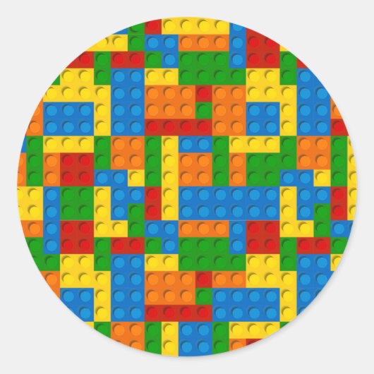 Sticker Rond blocs en plastique coloré (Devant)