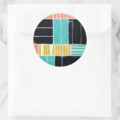 Sticker Rond Blocs géométriques (Sac)