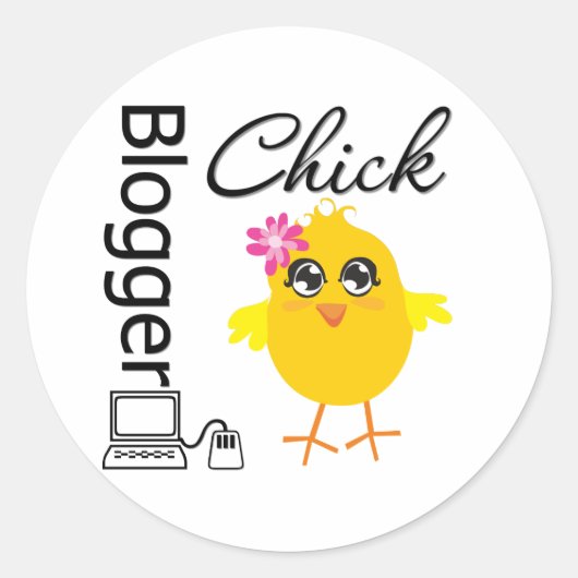 Sticker Rond Blogger Chick (Devant)