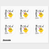 Sticker Rond Blogger Chick (Feuille)
