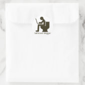 Sticker Rond Blogger de salle de bain Griege (Sac)