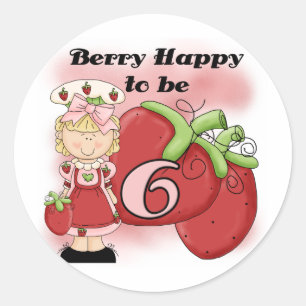 Sticker Rond Blond Berry 6e Anniversaire T-shirts et cadeaux