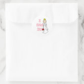 Sticker Rond Blond Bride Je L'Ai Fait (Sac)