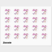 Sticker Rond Blond Fairy Tale Princess (Feuille)