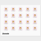 Sticker Rond Blond Princess 3e anniversaire (Feuille)