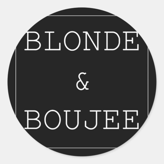 Sticker Rond Blonde Boujee S (Devant)