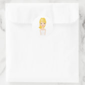 Sticker Rond Blonde Girl (Sac)