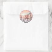 Sticker Rond Blondie Dans Venise Romantique (Sac)