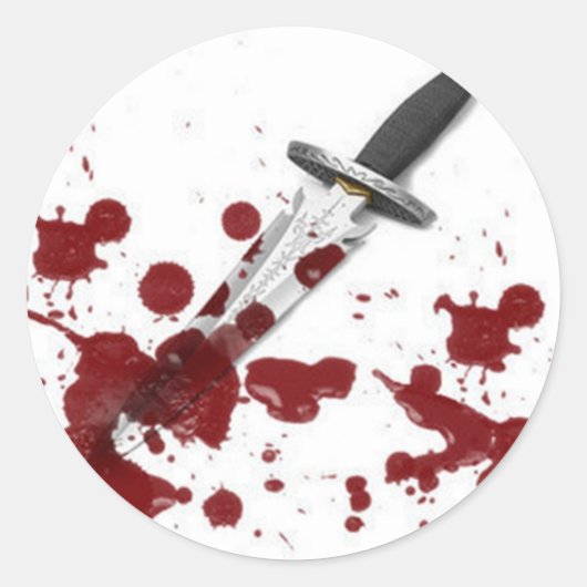 Sticker Rond Bloody Dagger (Devant)