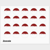 Sticker Rond Bloody Red Drives Halloween Party (Feuille)