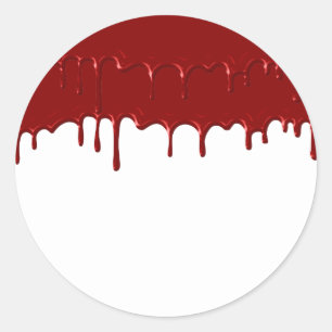 Sticker Rond Bloody Red Drives Halloween Party