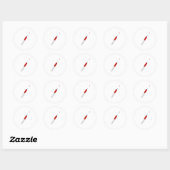 Sticker Rond Bloody Syringe (Feuille)