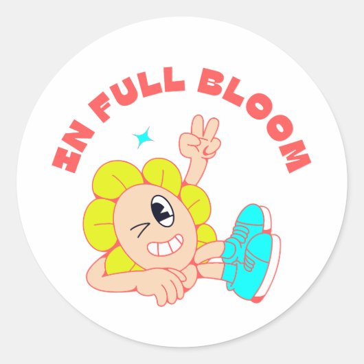 Sticker Rond Bloom & Bounce (Devant)