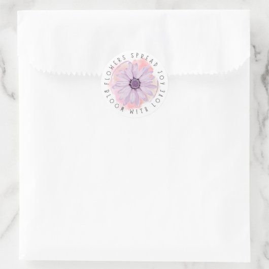 Sticker Rond Bloom with Joy – Flower Power Sticke (Sac)