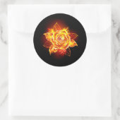 Sticker Rond Blooming Fire Rose (Sac)