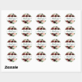 Sticker Rond Blooms rustiques | Terracotta et Marsala Merci (Feuille)