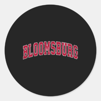 Sticker Rond Bloomsburg Pennsylvanie Pa Sports Red