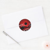 Sticker Rond Blossom rouge (Enveloppe)
